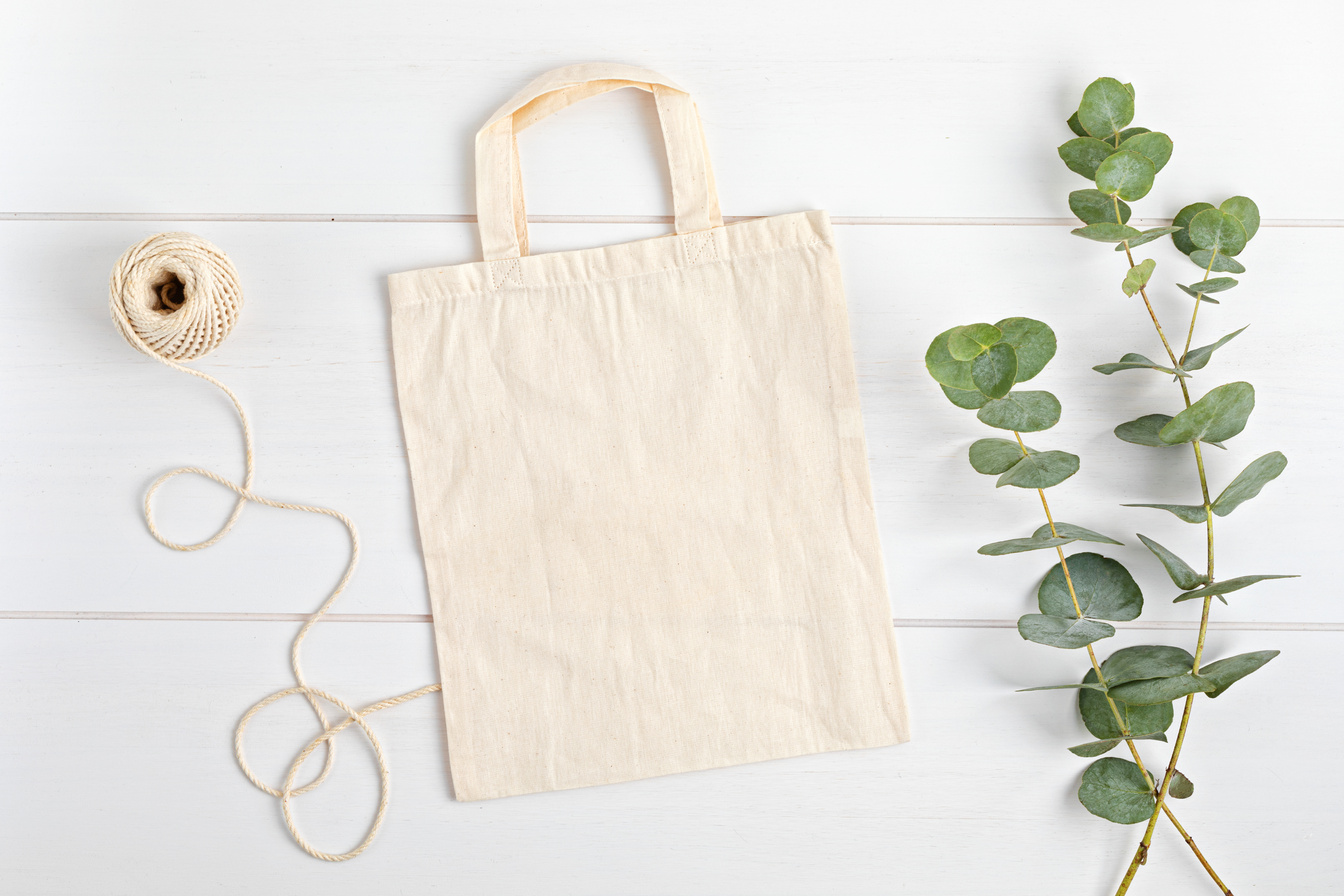 Cotton tote bag mockup. Template for branding